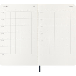 Kalender 12M Weekly Notebook 2026 Softcover Large Sapphire Blue i gruppen Papir & Blok / Kalendere / 12 mdr kalendere hos Pen Store (136114)