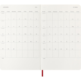 Kalender 12M Weekly Notebook 2026 Softcover Large Red i gruppen Papir & Blok / Kalendere / 12 mdr kalendere hos Pen Store (136116)
