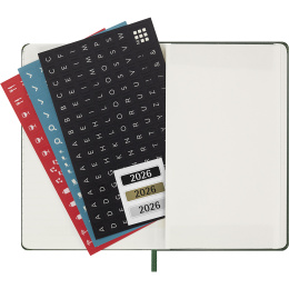 Kalender 12M Weekly Notebook 2026 Hardcover Pocket Myrtle Green i gruppen Papir & Blok / Kalendere / 12 mdr kalendere hos Pen Store (136120)
