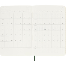 Kalender 12M Weekly Notebook 2026 Softcover Pocket Myrtle Green i gruppen Papir & Blok / Kalendere / 12 mdr kalendere hos Pen Store (136121)