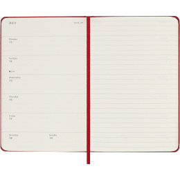 Kalender 12M Weekly Notebook 2026 Hardcover Pocket Red i gruppen Papir & Blok / Kalendere / 12 mdr kalendere hos Pen Store (136123)