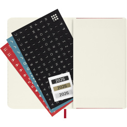 Kalender 12M Weekly Notebook 2026 Softcover Pocket Red i gruppen Papir & Blok / Kalendere / 12 mdr kalendere hos Pen Store (136124)