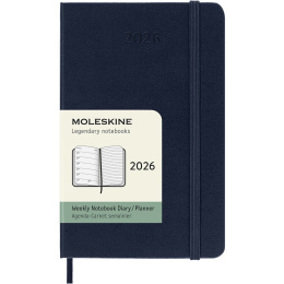 Kalender 12M Weekly Notebook 2026 Hardcover Pocket Sapphire Blue i gruppen Papir & Blok / Kalendere / 12 mdr kalendere hos Pen Store (136125)