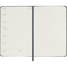 Kalender 12M Weekly Notebook 2026 Hardcover Pocket Sapphire Blue i gruppen Papir & Blok / Kalendere / 12 mdr kalendere hos Pen Store (136125)