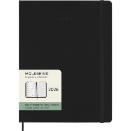 Kalender 12M Weekly Notebook 2026 Hardcover XL Black i gruppen Papir & Blok / Kalendere / 12 mdr kalendere hos Pen Store (136126)