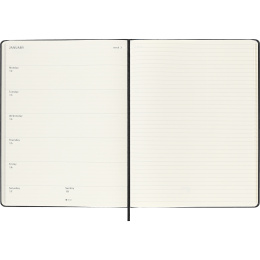 Kalender 12M Weekly Notebook 2026 Hardcover XL Black i gruppen Papir & Blok / Kalendere / 12 mdr kalendere hos Pen Store (136126)