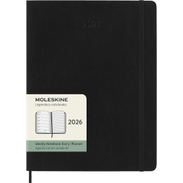 Kalender 12M Weekly Notebook 2026 Softcover XL Black i gruppen Papir & Blok / Kalendere / 12 mdr kalendere hos Pen Store (136127)