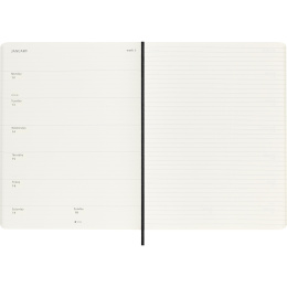 Kalender 12M Weekly Notebook 2026 Softcover XL Black i gruppen Papir & Blok / Kalendere / 12 mdr kalendere hos Pen Store (136127)