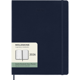 Kalender 12M Weekly Notebook 2026 Hardcover XL Sapphire Blue i gruppen Papir & Blok / Kalendere / 12 mdr kalendere hos Pen Store (136128)
