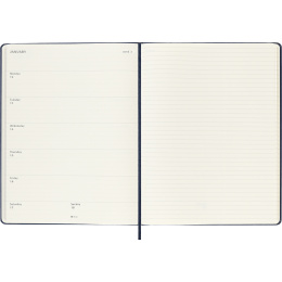 Kalender 12M Weekly Notebook 2026 Hardcover XL Sapphire Blue i gruppen Papir & Blok / Kalendere / 12 mdr kalendere hos Pen Store (136128)