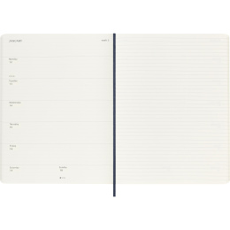 Kalender 12M Weekly Notebook 2026 Softcover XL Sapphire Blue i gruppen Papir & Blok / Kalendere / 12 mdr kalendere hos Pen Store (136129)