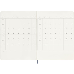 Kalender 12M Weekly Notebook 2026 Softcover XL Sapphire Blue i gruppen Papir & Blok / Kalendere / 12 mdr kalendere hos Pen Store (136129)
