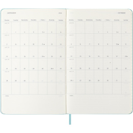 Kalender 12M Weekly Notebook 2026 Hardcover Large Aquamarine i gruppen Papir & Blok / Kalendere / 12 mdr kalendere hos Pen Store (136132)