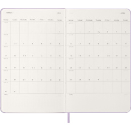 Kalender 12M Daily 2026 Hardcover Large Pastel Lilac i gruppen Papir & Blok / Kalendere / 12 mdr kalendere hos Pen Store (136133)