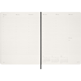Kalender 12M Weekly Vertical Essential 2026 Softcover XXL Black i gruppen Papir & Blok / Kalendere / 12 mdr kalendere hos Pen Store (136134)