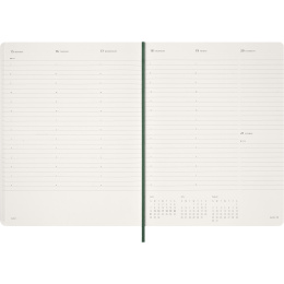Kalender 12M Weekly Vertical 2026 Hardcover XXL Myrtle Green i gruppen Papir & Blok / Kalendere / 12 mdr kalendere hos Pen Store (136135)