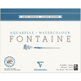 Fontaine Akvarelblok Cloud Texture 24x30 cm 300g i gruppen Papir & Blok / Kunstnerblok / Akvarelblok hos Pen Store (136136)