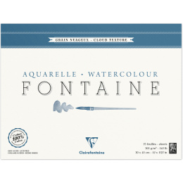 Fontaine Akvarelblok Cloud Texture 30x40 cm 300g i gruppen Papir & Blok / Kunstnerblok / Akvarelblok hos Pen Store (136137)