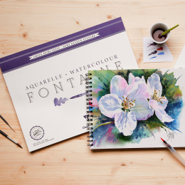 Fontaine Akvarelblok Semi-Glazed 24x30 cm 300g i gruppen Papir & Blok / Kunstnerblok / Akvarelblok hos Pen Store (136159)
