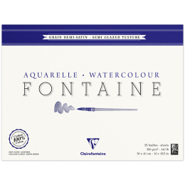 Fontaine Akvarelblok Semi-Glazed 30x40 cm 300g i gruppen Papir & Blok / Kunstnerblok / Akvarelblok hos Pen Store (136160)