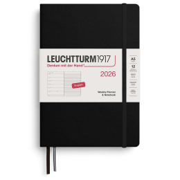 Kalender Weekly Planner & Notebook 2026 A5 Black i gruppen Papir & Blok / Kalendere / 12 mdr kalendere hos Pen Store (136217) Kalender Weekly Planner & Notebook 2026 A5 Black i gruppen Papir & Blok / Kalendere / 12 mdr kalendere hos Pen Store (136217)