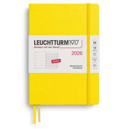Kalender Weekly Planner & Notebook 2026 A5 Lemon i gruppen Papir & Blok / Kalendere / 12 mdr kalendere hos Pen Store (136222) Kalender Weekly Planner & Notebook 2026 A5 Lemon i gruppen Papir & Blok / Kalendere / 12 mdr kalendere hos Pen Store (136222)