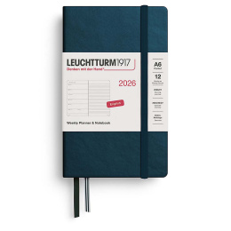 Kalender Weekly Planner & Notebook 2026 A6 Deep Sea i gruppen Papir & Blok / Kalendere / 12 mdr kalendere hos Pen Store (136236)