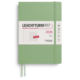 Kalender Weekly Planner & Notebook 2026 A5 Soft Cover Sage i gruppen Papir & Blok / Kalendere / 12 mdr kalendere hos Pen Store (136244) Kalender Weekly Planner & Notebook 2026 A5 Soft Cover Sage i gruppen Papir & Blok / Kalendere / 12 mdr kalendere hos Pen Store (136244)