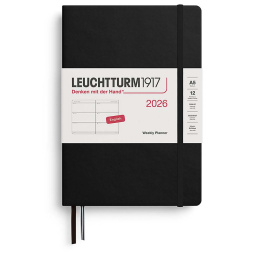 Kalender Weekly Planner 2026 A5 Black i gruppen Papir & Blok / Kalendere / 12 mdr kalendere hos Pen Store (136251)