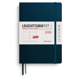 Kalender Weekly Planner 2026 A5 Deep Sea i gruppen Papir & Blok / Kalendere / 12 mdr kalendere hos Pen Store (136257)