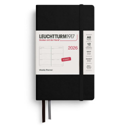Kalender Weekly Planner 2026 A6 Black i gruppen Papir & Blok / Kalendere / 12 mdr kalendere hos Pen Store (136259)
