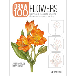 Draw 100: Flowers i gruppen Hobby & Kreativitet / Bøger / Inspirationsbøger hos Pen Store (136315)
