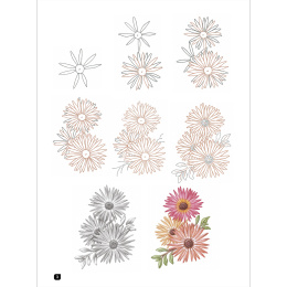 Draw 100: Flowers i gruppen Hobby & Kreativitet / Bøger / Inspirationsbøger hos Pen Store (136315)