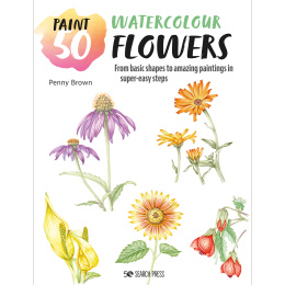 Paint 50: Watercolour Flowers i gruppen Hobby & Kreativitet / Bøger / Instruktionsbøger hos Pen Store (136318)