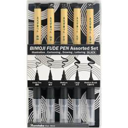 Bimoji Fude Brush Pen 5-sæt i gruppen Penne / Kunstnerpenne / Penselpenne hos Pen Store (136420)