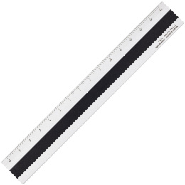 Lineal Aluminium/Læder 15 cm Silver/Black i gruppen Hobby & Kreativitet / Hobbytilbehør / Linealer hos Pen Store (136444)