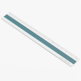 Lineal Aluminium/Læder 15 cm Silver/Turquoise i gruppen Hobby & Kreativitet / Hobbytilbehør / Linealer hos Pen Store (136445)