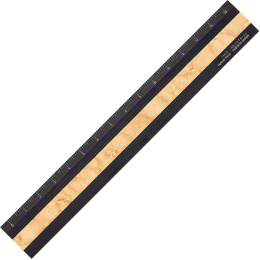 Lineal Aluminium/Træ 15 cm Black/Bird's Eye Maple i gruppen Hobby & Kreativitet / Hobbytilbehør / Linealer hos Pen Store (136448)