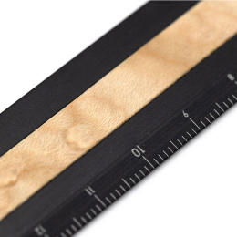 Lineal Aluminium/Træ 15 cm Black/Bird's Eye Maple i gruppen Hobby & Kreativitet / Hobbytilbehør / Linealer hos Pen Store (136448)