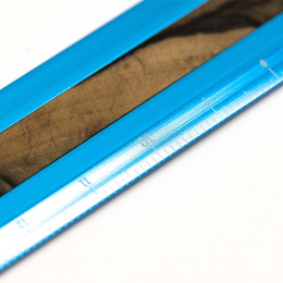 Lineal Aluminium/Træ 15 cm Turquoise/Pale Moon Ebony i gruppen Hobby & Kreativitet / Hobbytilbehør / Linealer hos Pen Store (136449)