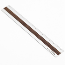 Lineal Aluminium/Træ 15 cm Silver/Indian Rose i gruppen Hobby & Kreativitet / Hobbytilbehør / Linealer hos Pen Store (136450)