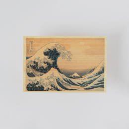 Postkort i Hinoki-træ – Hokusai ”Views of Mount Fuji” 6-sæt A i gruppen Hobby & Kreativitet / Højtider og sæsoner / Kort og kuverter hos Pen Store (136592)