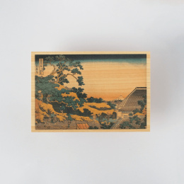 Postkort i Hinoki-træ – Hokusai ”Views of Mount Fuji” 6-sæt A i gruppen Hobby & Kreativitet / Højtider og sæsoner / Kort og kuverter hos Pen Store (136592)