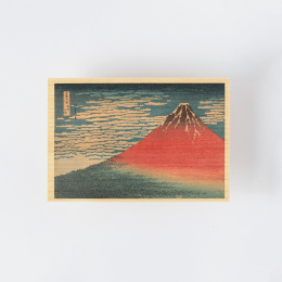 Postkort i Hinoki-træ – Hokusai ”Views of Mount Fuji” 6-sæt A i gruppen Hobby & Kreativitet / Højtider og sæsoner / Kort og kuverter hos Pen Store (136593)