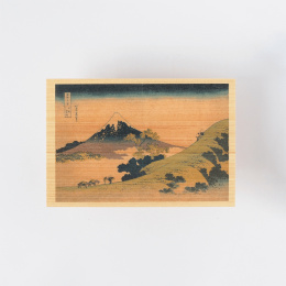 Postkort i Hinoki-træ – Hokusai ”Views of Mount Fuji” 6-sæt A i gruppen Hobby & Kreativitet / Højtider og sæsoner / Kort og kuverter hos Pen Store (136593)