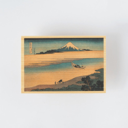 Postkort i Hinoki-træ – Hokusai ”Views of Mount Fuji” 6-sæt A i gruppen Hobby & Kreativitet / Højtider og sæsoner / Kort og kuverter hos Pen Store (136593)