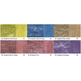 Graphitint XL Blocks Tin sæt 6 stk i gruppen Kunstnerartikler / Kridt og blyanter / Grafit og blyant hos Pen Store (136638)