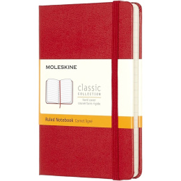 Classic Hard Cover Notebook Pocket Red i gruppen Papir & Blok / Skriv og noter / Notesbøger hos Pen Store (136819_r)
