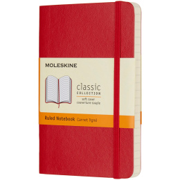 Classic Soft Cover Notebook Pocket Red i gruppen Papir & Blok / Skriv og noter / Notesbøger hos Pen Store (136829_r)