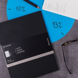 Pro Hard Cover Notebook XL Black Linjeret i gruppen Papir & Blokke / Skriv og noter / Notesbøger hos Pen Store (136836)